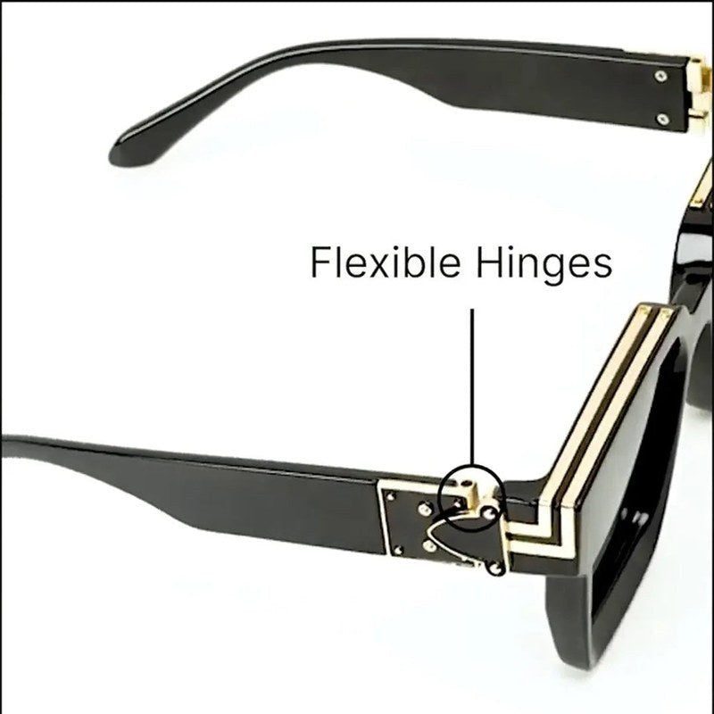Bold Black Medium Full Rim Square Sunglasses for Men — Hashtag Eyewears