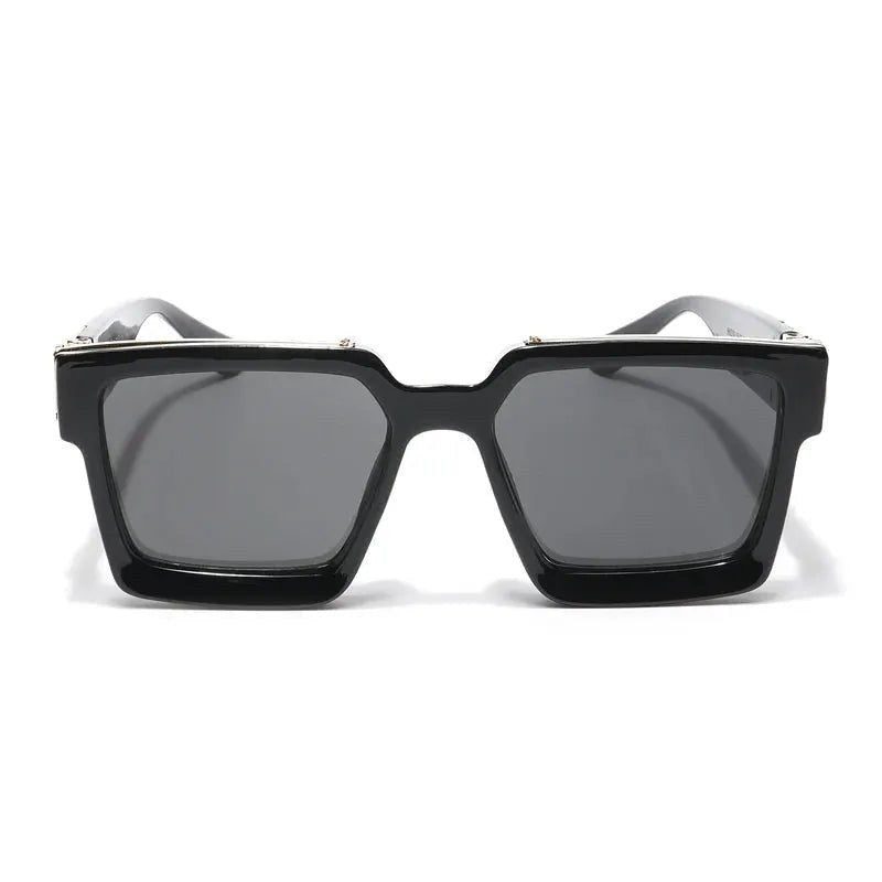 Bold Black Medium Full Rim Square Sunglasses for Men — Hashtag Eyewears