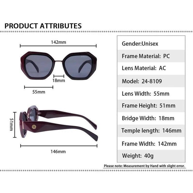 Brimstone Gradient Brown Medium Full Rim Hexagonal Sunglasses for Men & Women — Hashtag Eyewears