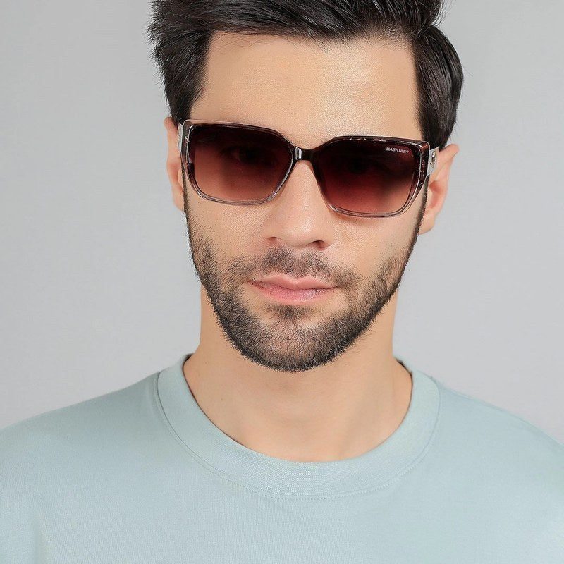 Caelion Texture Brown Gradient Large Full Rim Cateye Sunglasses for Men & Women — Hashtag Eyewears