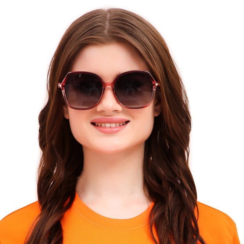 Calyra Gradient Red Large Full Rim Square Sunglasses for Women — Hashtag Eyewears