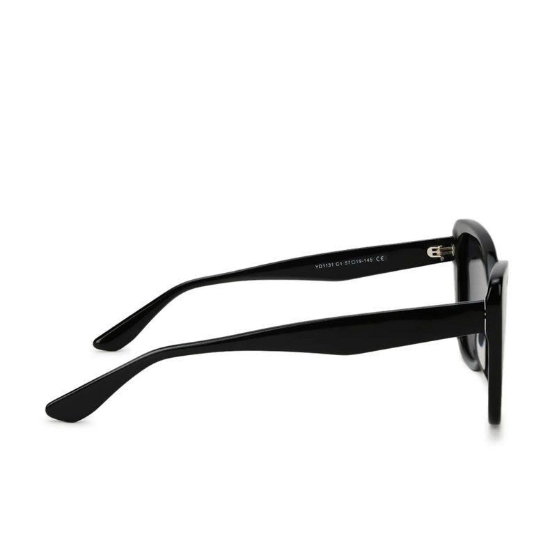 CATWIRE Black-Gold Large Full Rim Cateye Sunglasses for Women — Hashtag Eyewears