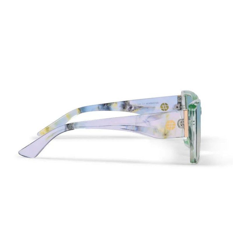 Chrysa Transparent Texture Brown Pink Gradient Large Full Rim Square Sunglasses for Men & Women — Hashtag Eyewears