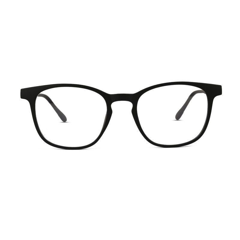 Clario Black Medium Full Rim RECTANGLE Computer Glasses for Men & Women — Hashtag Eyewears
