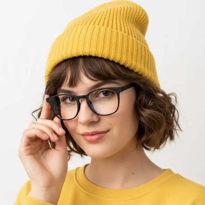 Clario Green Medium Full Rim RECTANGLE Computer Glasses for Men & Women — Hashtag Eyewears