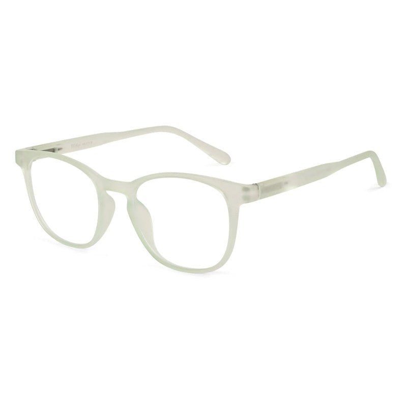 Clario Transparent Light Green Medium Full Rim RECTANGLE Computer Glasses for Men & Women — Hashtag Eyewears