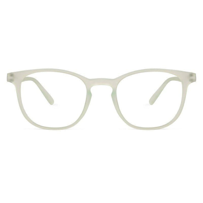 Clario Transparent Light Green Medium Full Rim RECTANGLE Computer Glasses for Men & Women — Hashtag Eyewears