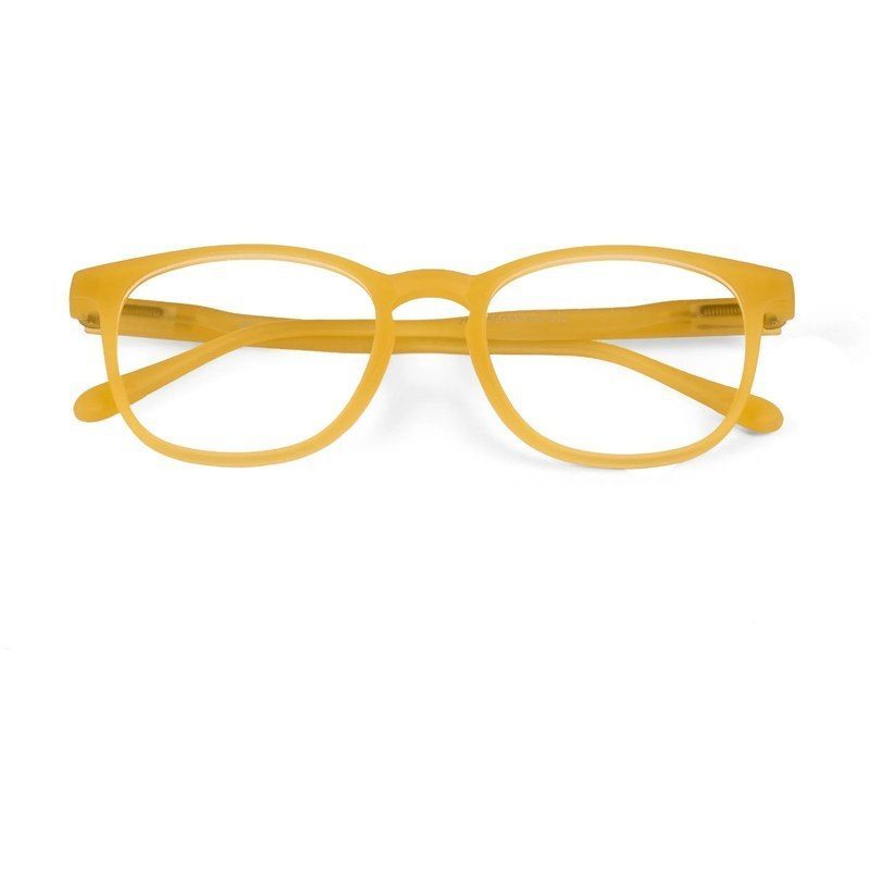 Clario Transparent Orange Medium Full Rim RECTANGLE Computer Glasses for Men & Women — Hashtag Eyewears