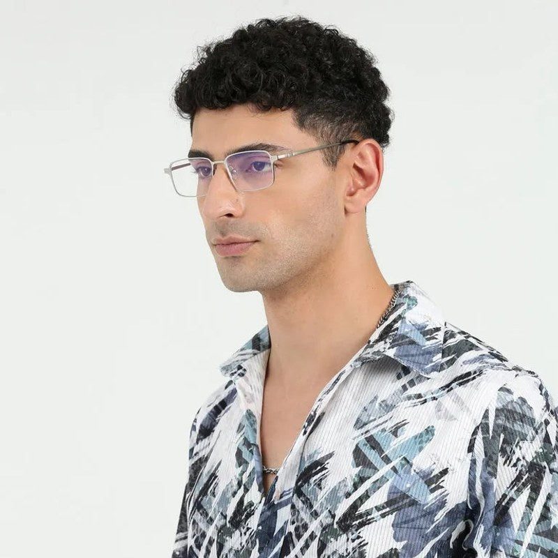 Crystar Grey Medium Full Rim Rectangle Clip-on for Men & Women — Hashtag Eyewears