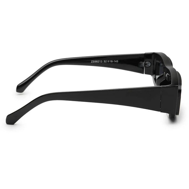 Crystix Black Small Full Rim Rectangle Sunglasses for Men & Women β Hashtag Eyewears