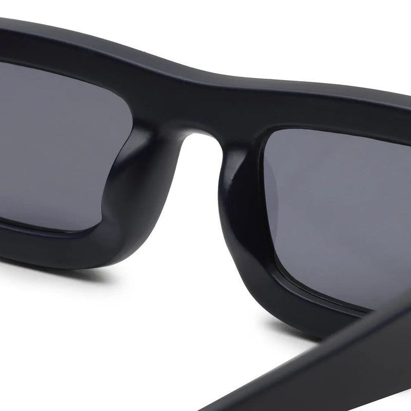 Crystix Blue Small Full Rim Rectangle Sunglasses for Men & Women — Hashtag Eyewears