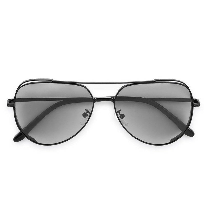 Crythra Black Large Full Rim Aviator Sunglasses for Men — Hashtag Eyewears