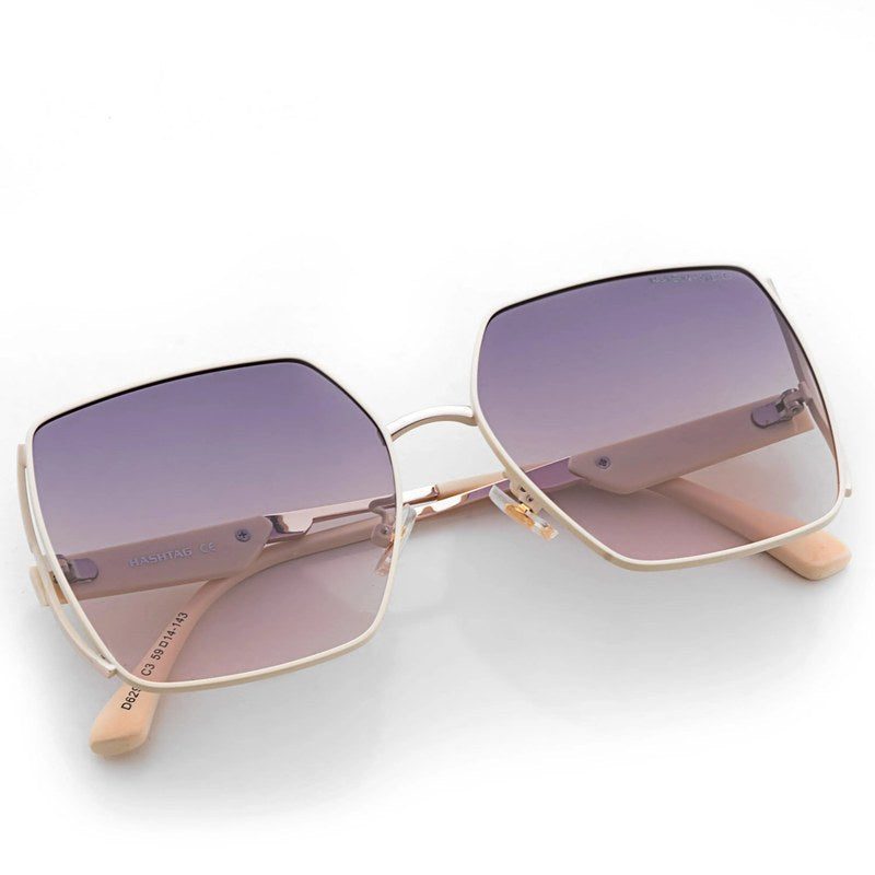 D-DIVA Gradient Black & Brown Large Full Rim Square Sunglasses for Women — Hashtag Eyewears