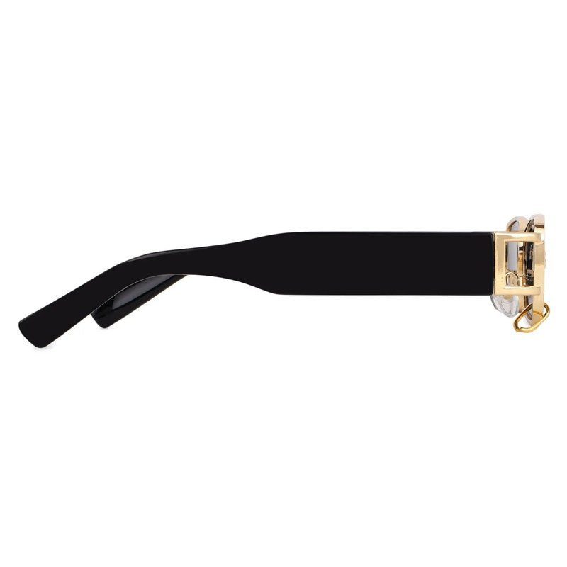 Darion Golden Small Full Rim Rectangle Sunglasses for Women — Hashtag Eyewears