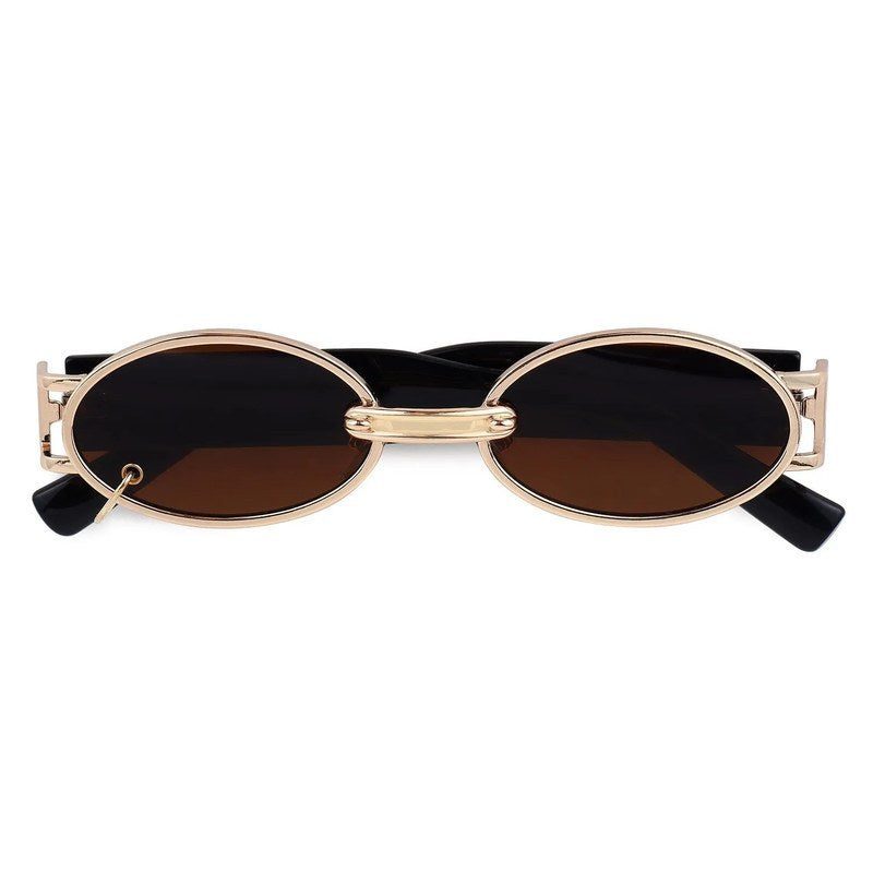 Darkion Brown Medium Full Rim Oval Sunglasses for Women — Hashtag Eyewears