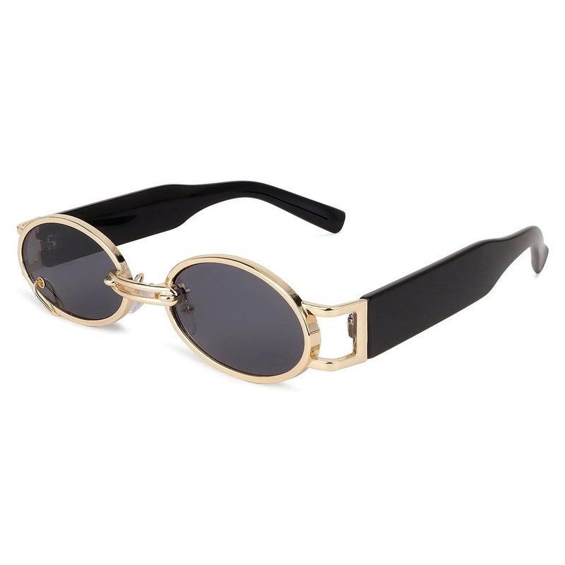 Darkion Grey Medium Full Rim Oval Sunglasses for Women — Hashtag Eyewears