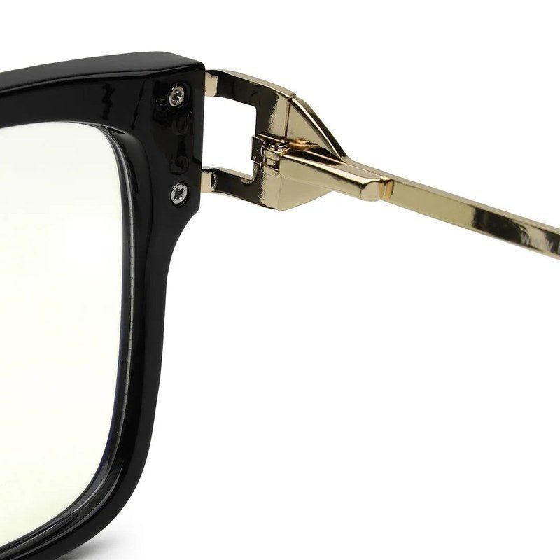 DayLight Transparent/Black Large Full Rim Square Sunglasses for Men & Women — Hashtag Eyewears