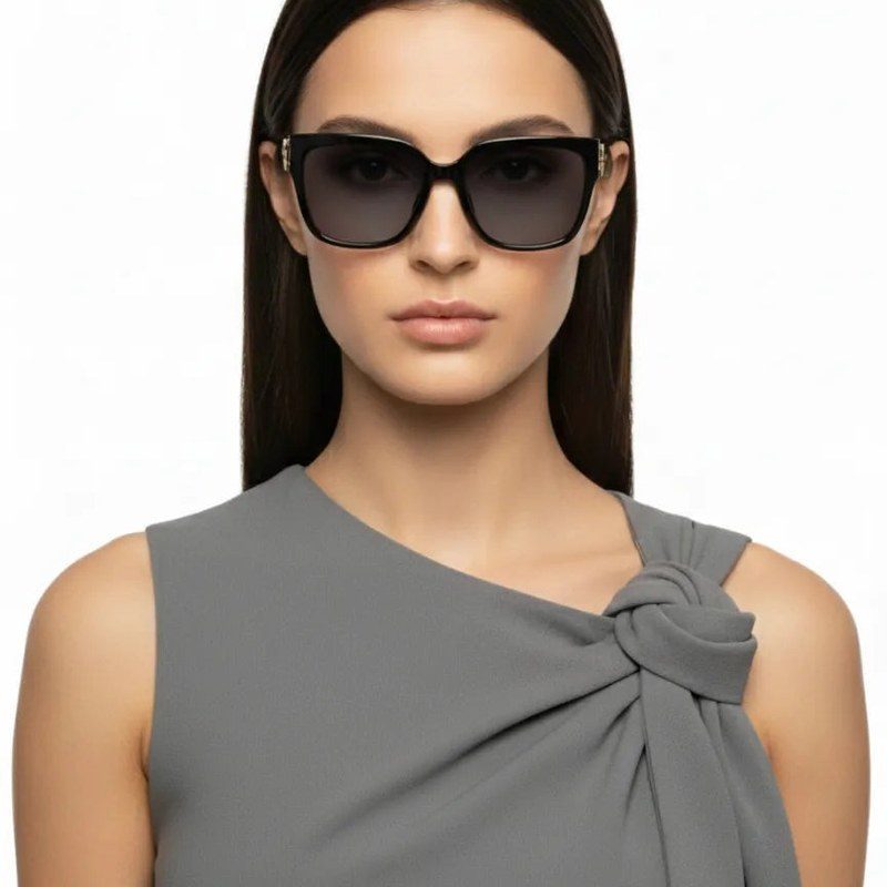 DayLight Transparent/Black Large Full Rim Square Sunglasses for Men & Women — Hashtag Eyewears