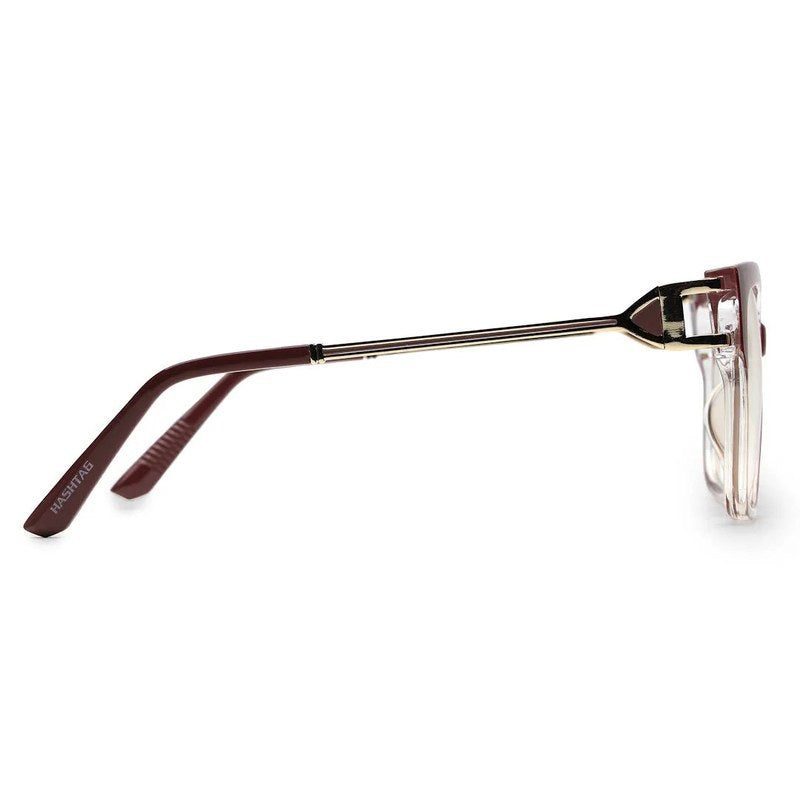DayLight Transparent/Brown Large Full Rim Square Sunglasses for Men & Women — Hashtag Eyewears