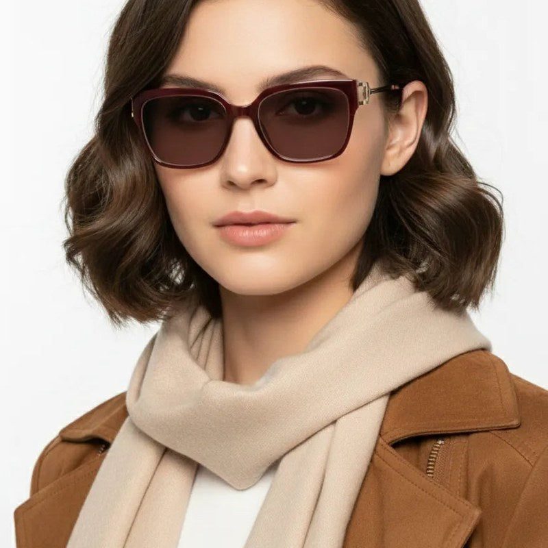 DayLight Transparent/Brown Large Full Rim Square Sunglasses for Men & Women — Hashtag Eyewears