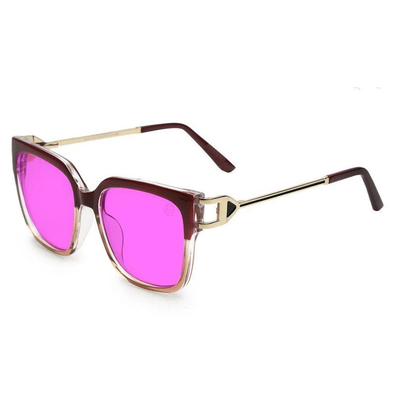 DayLight Transparent/Brown Large Full Rim Square Sunglasses for Men & Women — Hashtag Eyewears