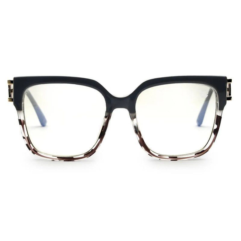 DayLight Transparent/Grey Large Full Rim Square Sunglasses for Men & Women — Hashtag Eyewears