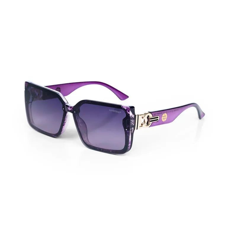 Dazzling Gradient Purple Large Full Rim Square Sunglasses for Men & Women — Hashtag Eyewears