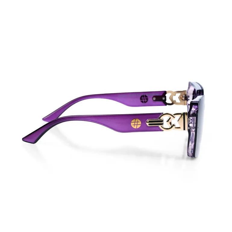Dazzling Gradient Purple Large Full Rim Square Sunglasses for Men & Women — Hashtag Eyewears
