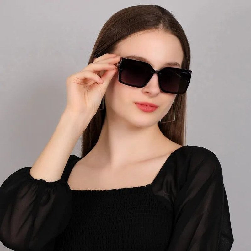 Dazzling Gradient Purple Large Full Rim Square Sunglasses for Men & Women — Hashtag Eyewears