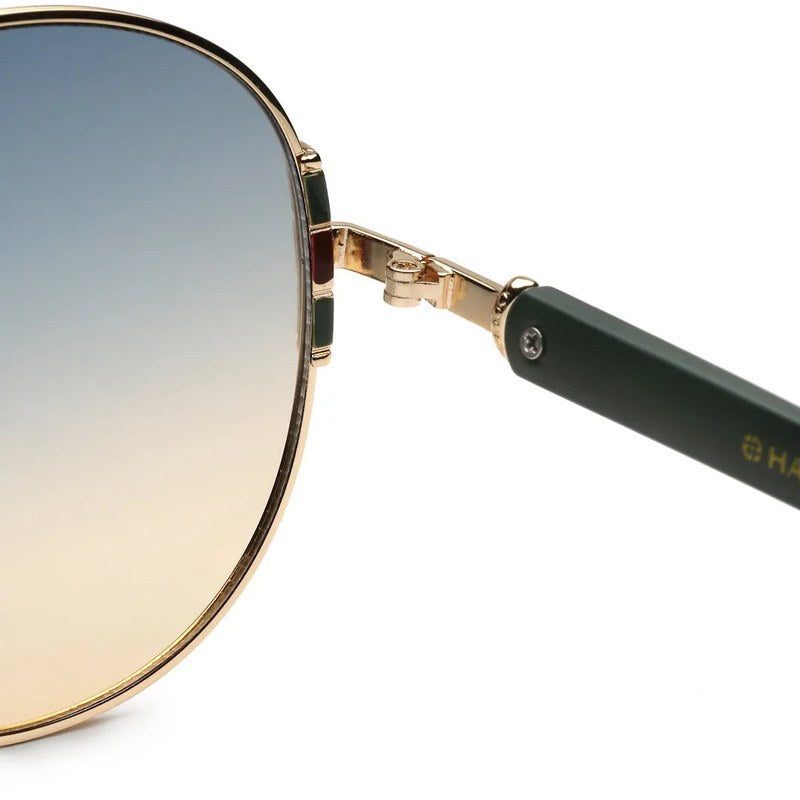 Drakon Gradient Green Oversized Full Rim Round Sunglasses for Women — Hashtag Eyewears