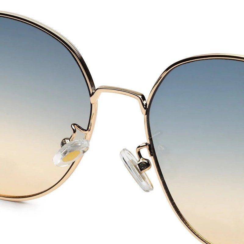 Drakon Gradient Green Oversized Full Rim Round Sunglasses for Women — Hashtag Eyewears