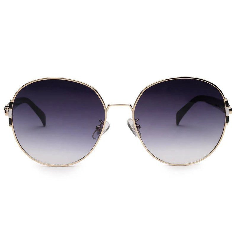 Drakon Gradient Purple Oversized Full Rim Round Sunglasses for Women — Hashtag Eyewears
