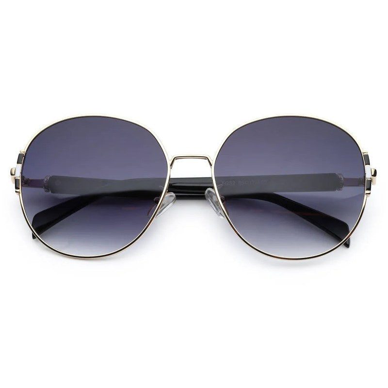 Drakon Gradient Purple Oversized Full Rim Round Sunglasses for Women — Hashtag Eyewears