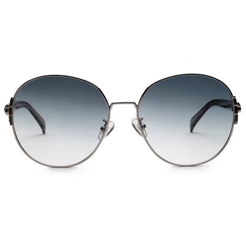 Drakon Silver Oversized Full Rim Round Sunglasses for Women — Hashtag Eyewears