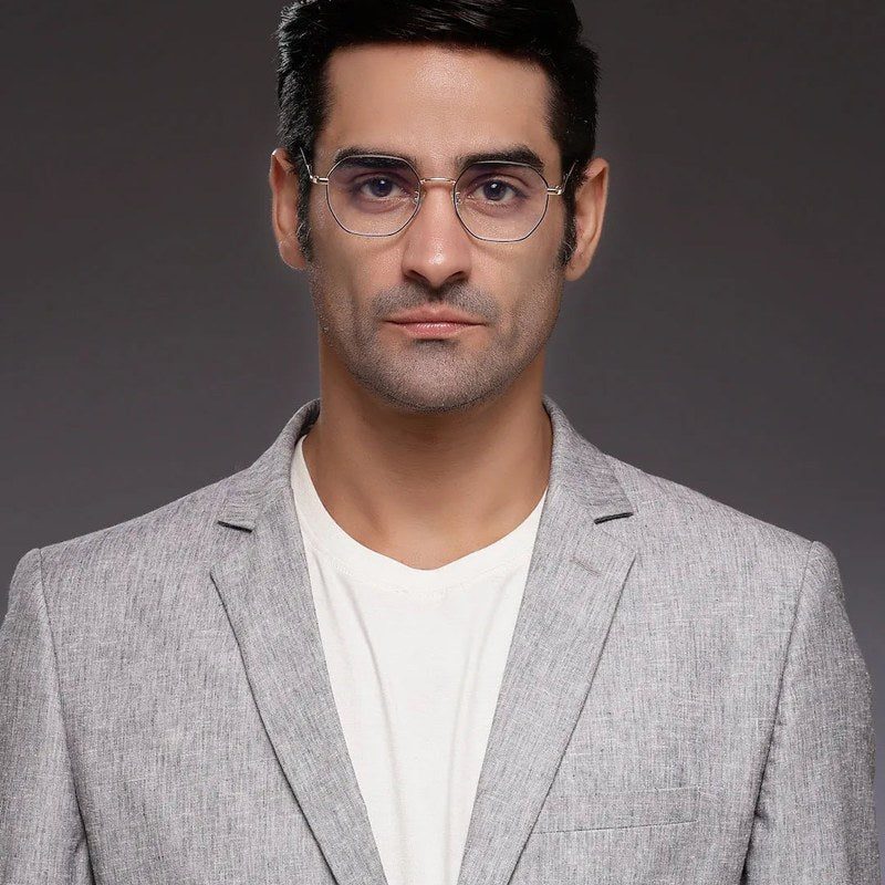 Dravon Golden & Black Medium Full Rim Hexagonal Computer Glasses for Men & Women — Hashtag Eyewears