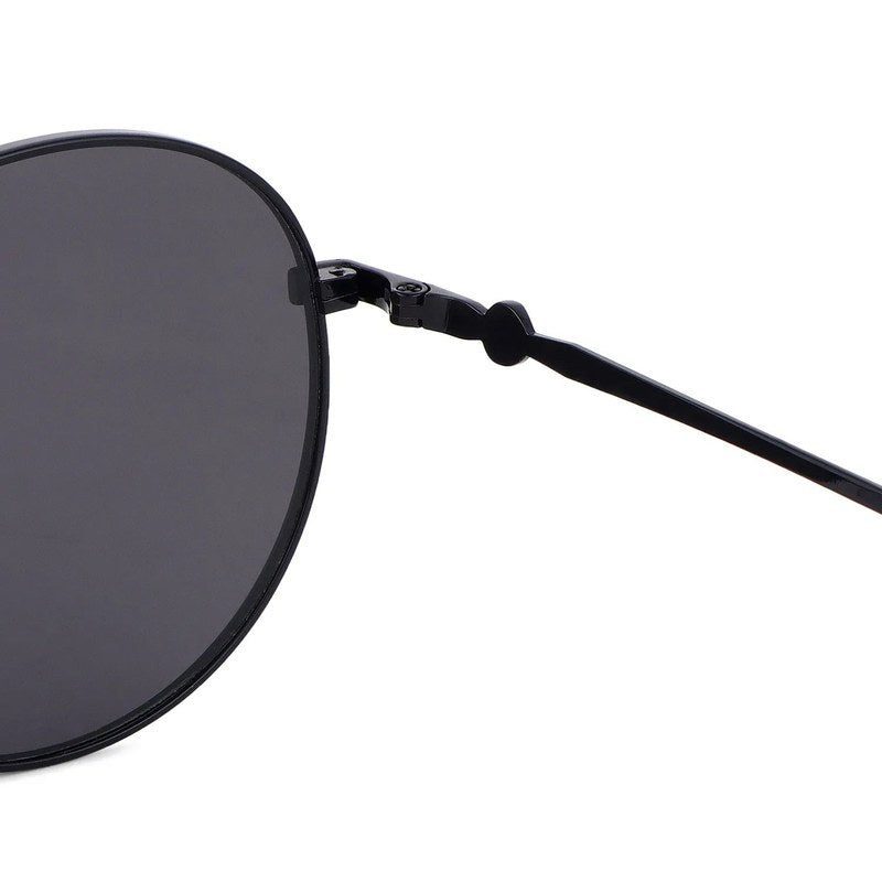 Dravyn Black Medium Full Rim Round Sunglasses for Men & Women — Hashtag Eyewears