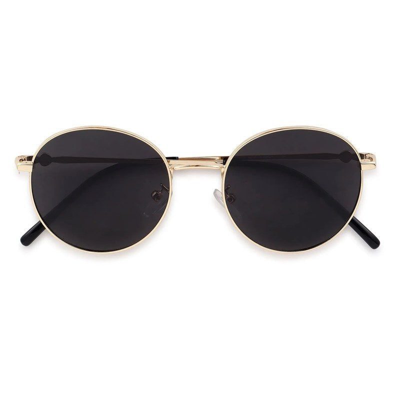 Dravyn Grey Medium Full Rim Round Sunglasses for Men & Women — Hashtag Eyewears