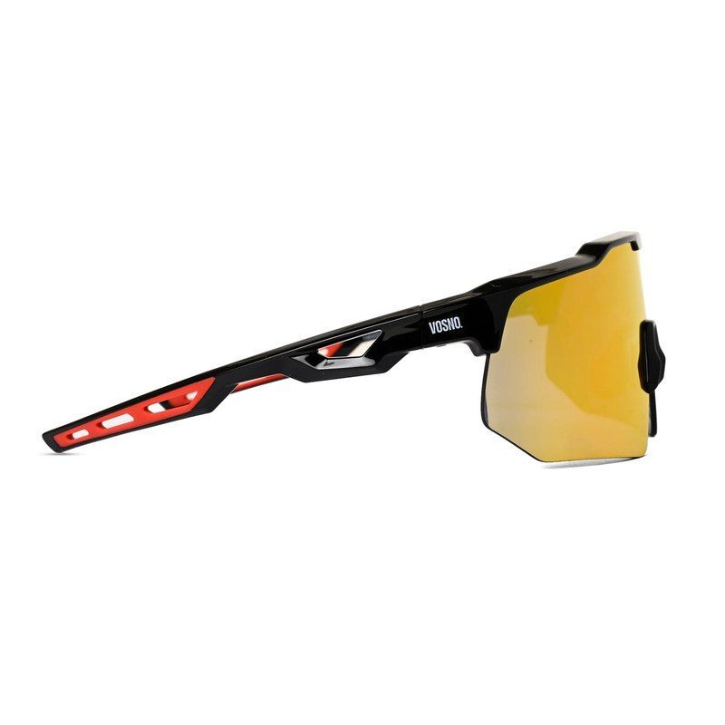 Drift Black Extra-Large Half Rim Shield Sports Sunglasses for Men & Women — Hashtag Eyewears