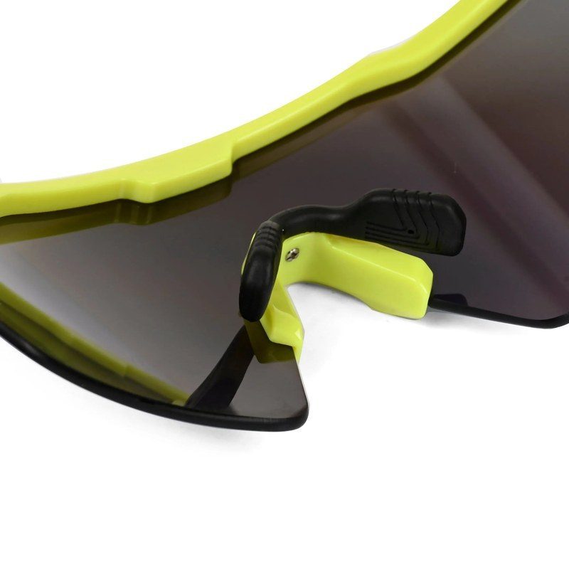 Drift Light Green Extra-Large Half Rim Shield Sports Sunglasses for Men & Women — Hashtag Eyewears