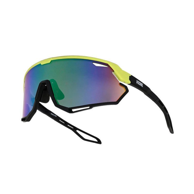 Drift Light Green Extra-Large Half Rim Shield Sports Sunglasses for Men & Women — Hashtag Eyewears