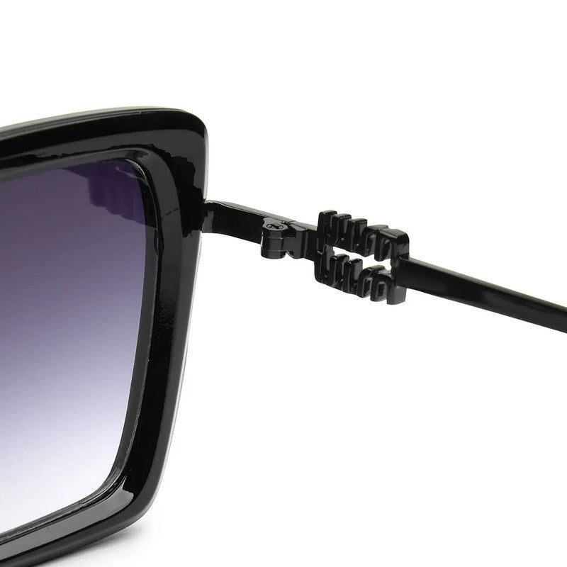 DuskDazzle Black Large Full Rim Cateye Sunglasses for Women — Hashtag Eyewears