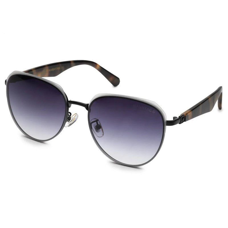 Eclipra Gradient Black Large Full Rim Oval Sunglasses for Women — Hashtag Eyewears
