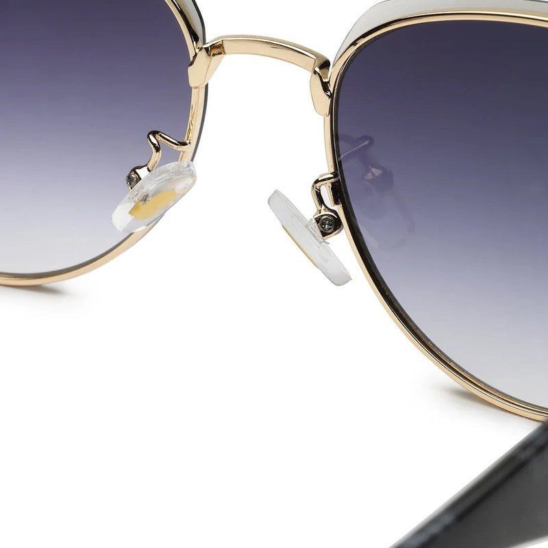 Eclipra Gradient Grey Large Full Rim Oval Sunglasses for Women — Hashtag Eyewears