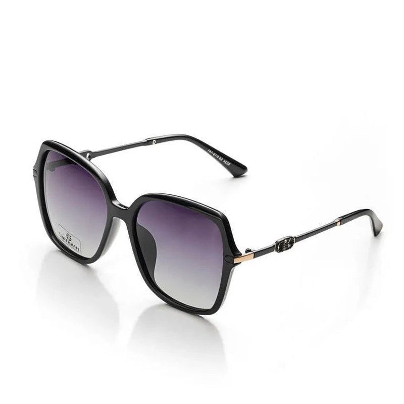 Eclipta Black Oversized Full Rim Rectangle Sunglasses for Women — Hashtag Eyewears