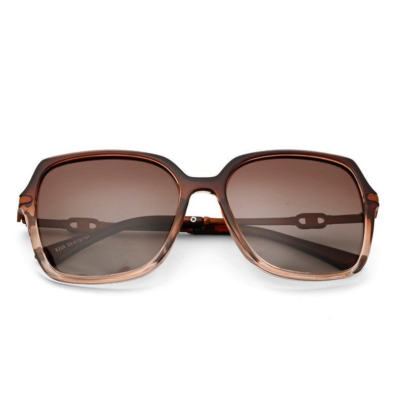 Eclipta Gradient Brown Large Full Rim RECTANGLE Sunglasses for Women — Hashtag Eyewears