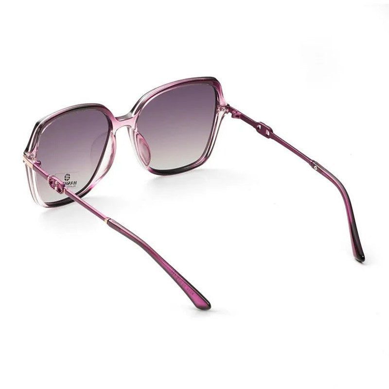Eclipta Purple Oversized Full Rim Rectangle Sunglasses for Women — Hashtag Eyewears