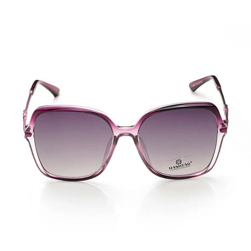 Eclipta Purple Oversized Full Rim Rectangle Sunglasses for Women — Hashtag Eyewears