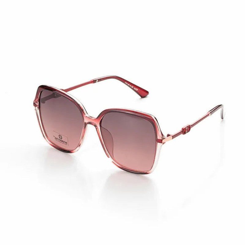 Eclipta Red Oversized Full Rim Rectangle Sunglasses for Women — Hashtag Eyewears