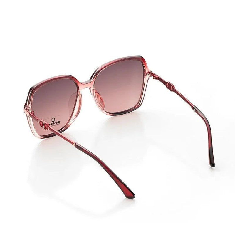 Eclipta Red Oversized Full Rim Rectangle Sunglasses for Women — Hashtag Eyewears