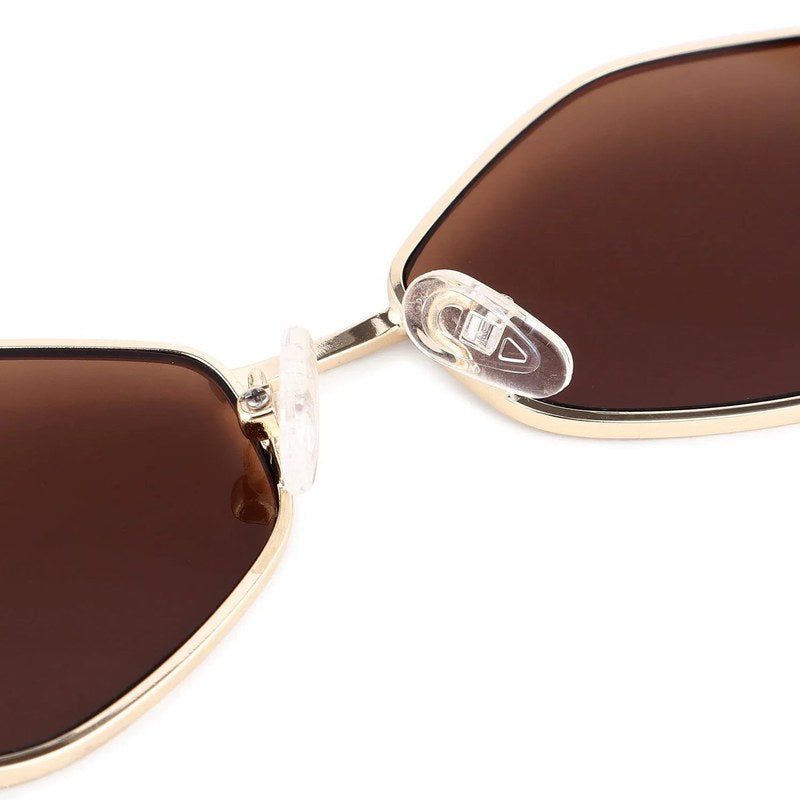 Ecliptor Brown Medium Full Rim Diamond Sunglasses for Women — Hashtag Eyewears